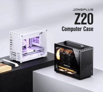 JONSBO/JONSPLUS Z20 Black Micro-ATX Mini Tower PC Case, with Detachable Carrying Handle, Mini Size, High-Performance Hardware Compatible, Support 240AIO, H160mm Cooler, Black