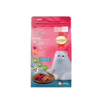 SmartHeart Adult Cat Food Chicken & Tuna 480g