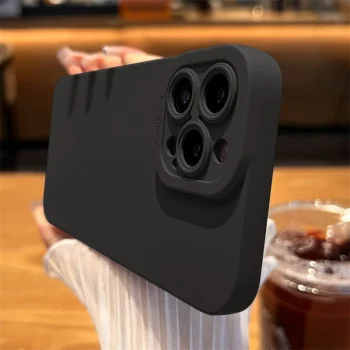 Matte Silicone Soft Phone Case For iPhone 17 16 15 14 13 12 11 Pro Max 16E 8 7 15 Plus 17 Air SE2 Camera Lens Portector Cover