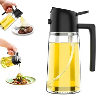 Kitchen Oils Spray Olive Oil Cruet Spray Home Kitchen Air Fryer Spray Camping BBQ Cooking Plastic Oil Bottle 200/300ml/500ml