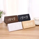 Smart Desk Clock with Temperature Display & Sound Control Ideal for Bedrooms Home Decor Tabletop Alarm