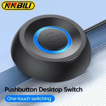 NNBILI Computer Desktop 2M Switch LED Lights PC Motherboard External Start Power On/Off Button Extension Cable for Home Office ﻿