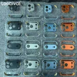 Shockproof Metal Corner Pad Phone Case for iPhone 17Pro 16 15 14 13 12 Pro Max Plus 17 Air Frameless Alloy Bumper Creative Cover