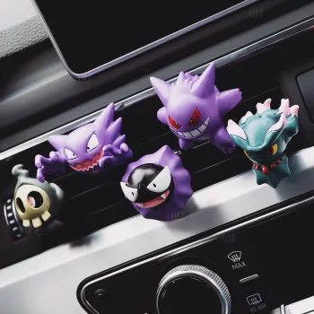 Perfect Packaging Ghost Pokemon Figure Car Interior Air Outlet Decoration Gastly Gengar Haunter Duskull Anime Car Ornament Gifts